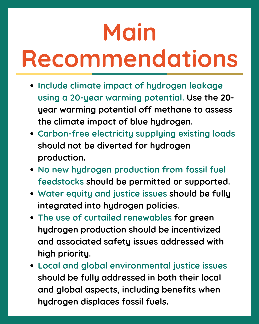Hydrogen’s warming impact recs